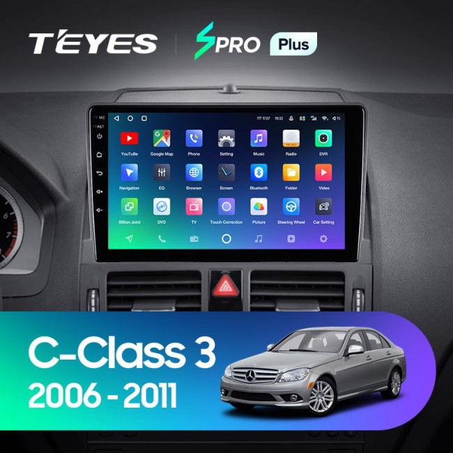 Штатная магнитола Teyes SPRO Plus 3/32 Mercedes Benz C-Class 3 W204 S204 (2006-2011)