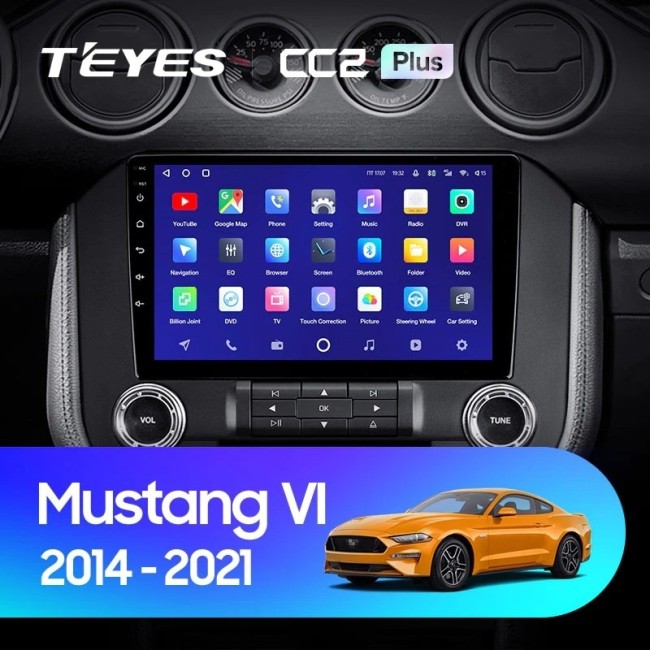 Штатная магнитола Teyes CC2 Plus 3/32 Ford Mustang VI S550 (2014-2021) Тип А