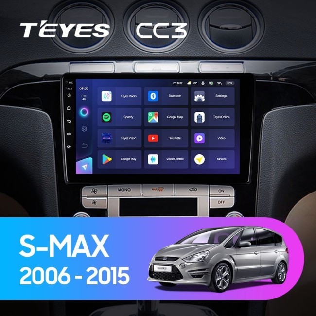 Штатная магнитола Teyes CC3 360 6/128 Ford S-MAX 1 (2006-2015)