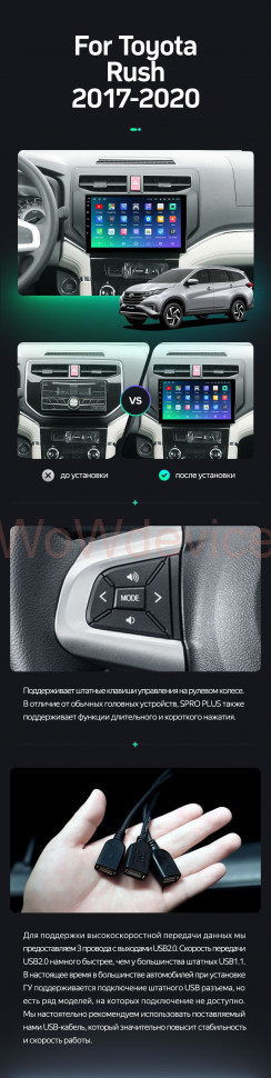 Штатная магнитола Teyes SPRO Plus 6/128 Toyota Rush (2017-2020) Штатная магнитола Teyes SPRO Plus 6/128 Toyota Rush (2017-2020)