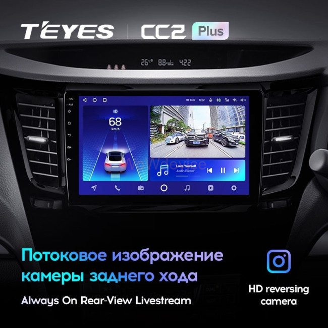 Штатная магнитола Teyes CC2 Plus 4/32 Subaru Legacy 5 (2009-2014) Правый руль