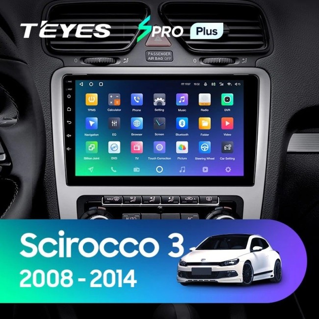 Штатная магнитола Teyes SPRO Plus 4/64 Volkswagen Scirocco 3 (2008-2014) F3 (Серая)