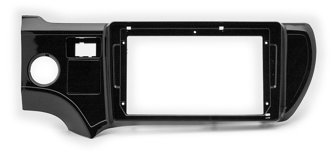 Рамка магнитолы 9.0" (цв.Глянцевый Черный) для TOYOTA Prius C 2012-2014 Левый руль