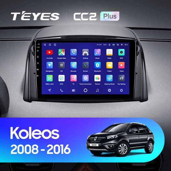 Штатная магнитола Teyes CC2 Plus 6/128 Renault Koleos (2008-2016) Тип-A