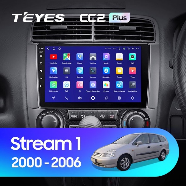 Штатная магнитола Teyes CC2L Plus 1/16 Honda Stream 1 (2000-2006)