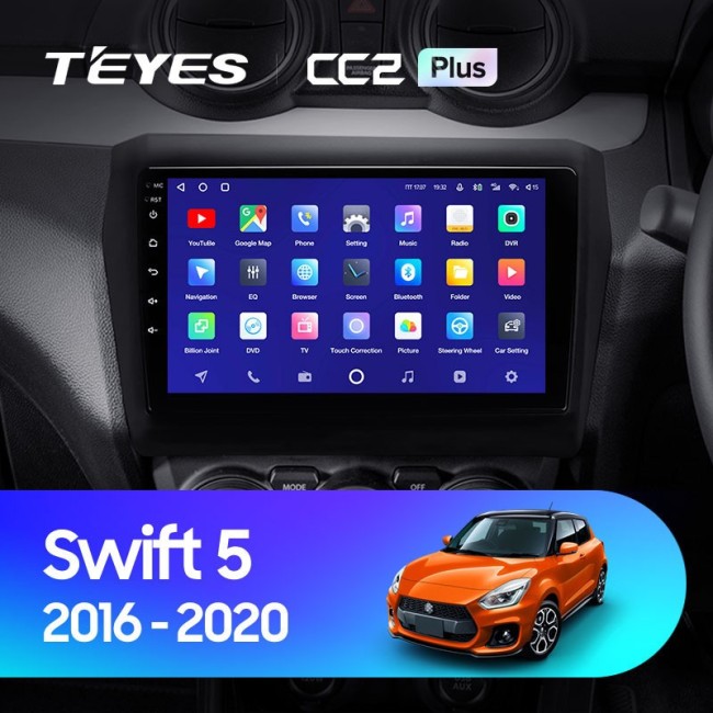 Штатная магнитола Teyes CC2L Plus 1/16 Suzuki Swift 5 (2016-2020)
