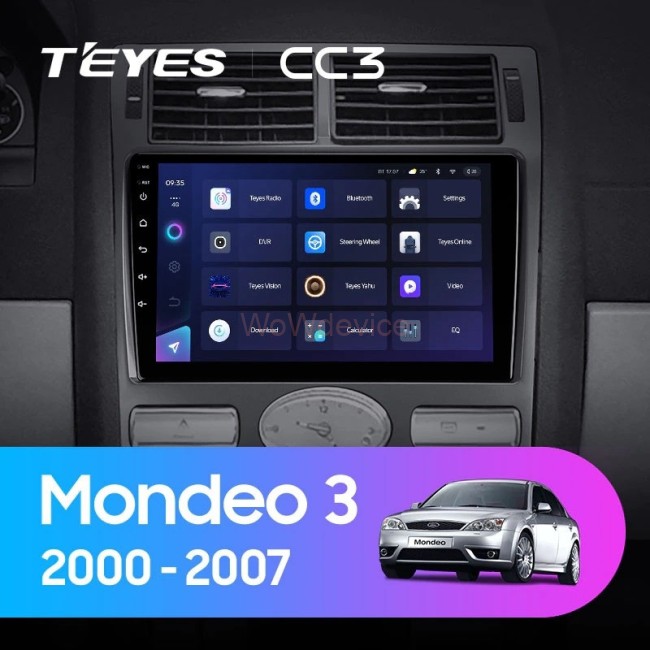 Штатная магнитола Teyes CC3L 4/32 Ford Mondeo 3 (2000-2007) F2