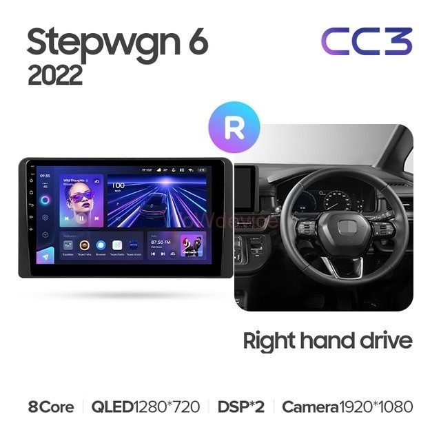 Штатная магнитола Teyes CC3 6/128 Honda Stepwgn 6 2022+ Правый руль