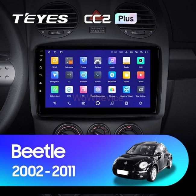 Штатная магнитола Teyes CC2L Plus 1/16 Volkswagen Beetle A4 (2002-2011)