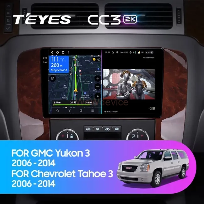 Штатная магнитола Teyes CC3 2K 6/128 Chevrolet Tahoe (2006-2014)