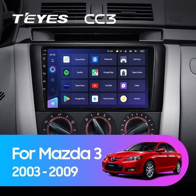 Штатная магнитола Teyes CC3 3/32 Mazda 3 1 BK (2003-2009)