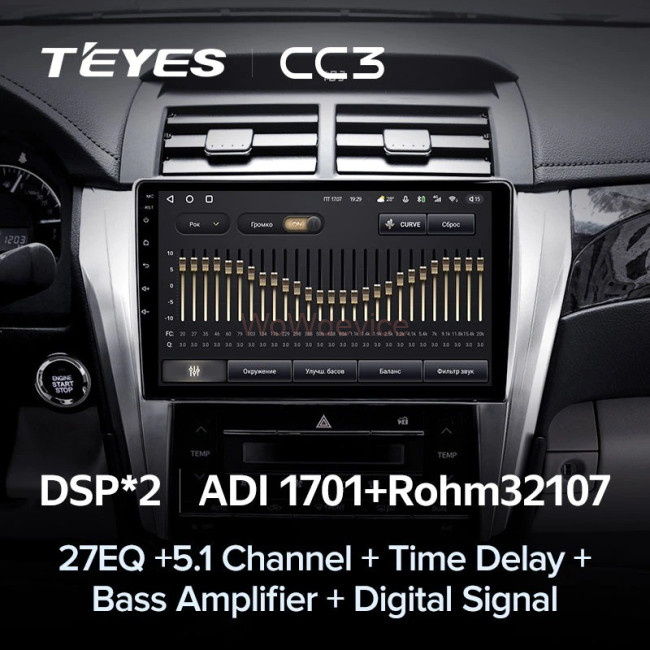 Штатная магнитола Teyes CC3 4/64 Toyota Camry 7 XV 50 55 (2014-2017) Тип-A Штатная магнитола Teyes CC3 4/64 Toyota Camry 7 XV 50 55 (2014-2017) Тип-A