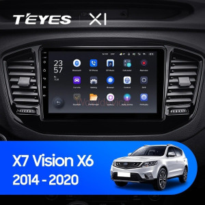 Штатная магнитола Teyes X1 4G 2/32 Geely Emgrand X7 (2014-2020)
