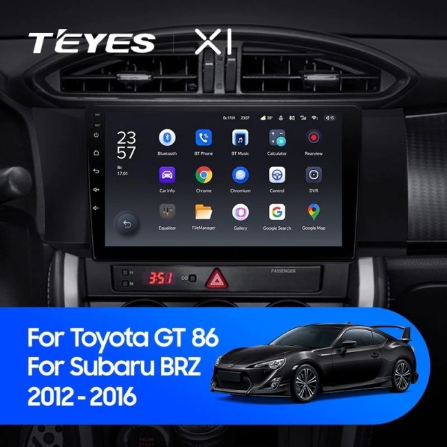 Штатная магнитола Teyes X1 4G 2/32 Subaru BRZ (2012-2016)