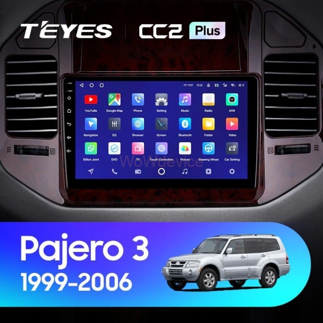 Штатная магнитола Teyes CC2 Plus 6/128 Mitsubishi Pajero 3 V70 V60 (1999-2006)