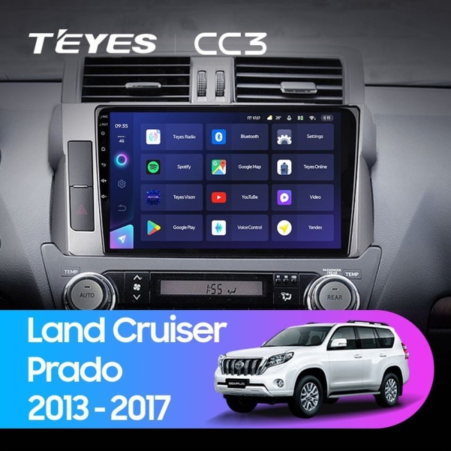 Штатная магнитола Teyes CC3 360 6/128 Toyota Land Cruiser Prado 150 (2013-2017)
