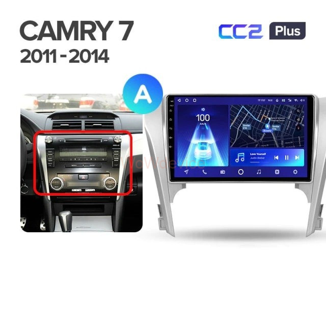 Штатная магнитола Teyes CC2 Plus 3/32 Toyota Camry 7 XV 50 55 (2011-2014) Тип-B