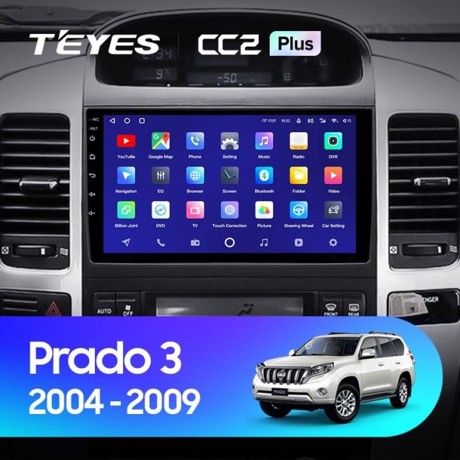 Штатная магнитола Teyes CC2L Plus 2/32 Toyota Land Cruiser Prado J120 (2004-2009) Тип-B