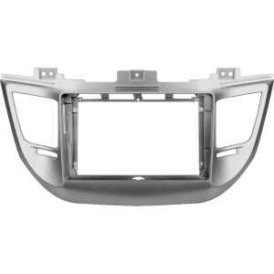 Рамка магнитолы 9.0" (цв.Серебро) для HYUNDAI Tucson (TL) 2015-2018 Левый руль