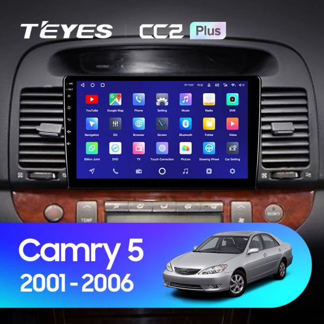 Штатная магнитола Teyes CC2 Plus 3/32 Toyota Camry 5 XV 30 (2001-2006) Тип-A