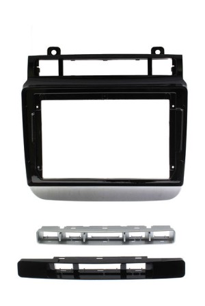 Рамка магнитолы 9.0" (цв.Глянцевый Черный) для VOLKSWAGEN Touareg 2010-2018