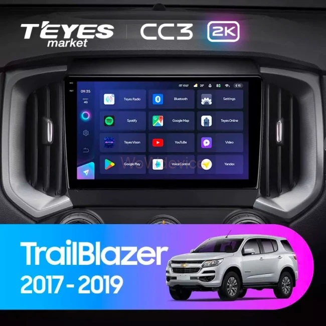 Штатная магнитола Teyes CC3 2K 4/64 Chevrolet TrailBlazer (2017-2019)