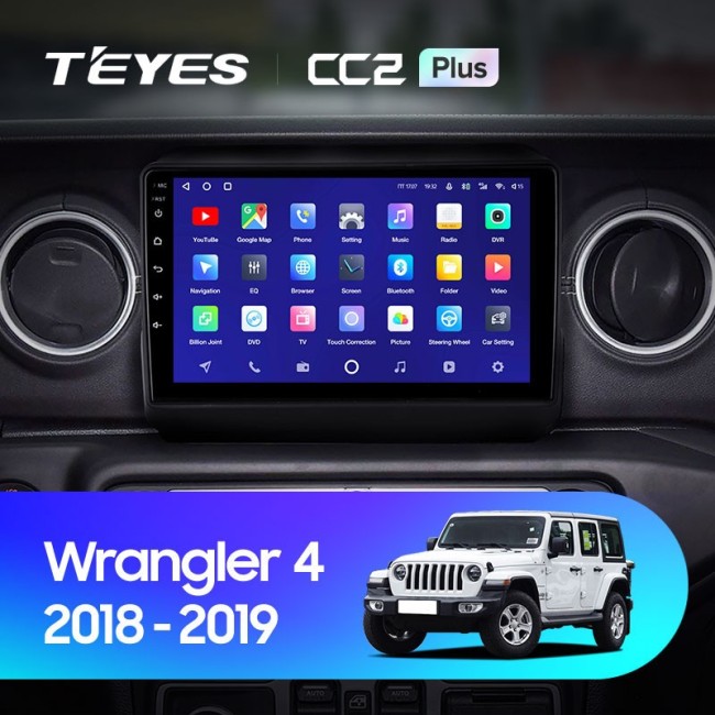 Штатная магнитола Teyes CC2 Plus 3/32 Jeep Wrangler 4 JL (2018-2019)