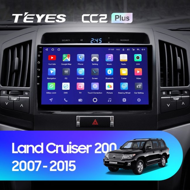 Штатная магнитола Teyes CC2 Plus 4/64 Toyota Land Cruiser 200 (2007-2015)