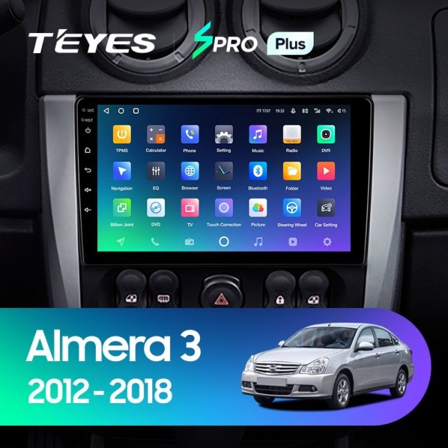 Штатная магнитола Teyes SPRO Plus 3/32 Nissan Almera 3 G15 (2012-2018)