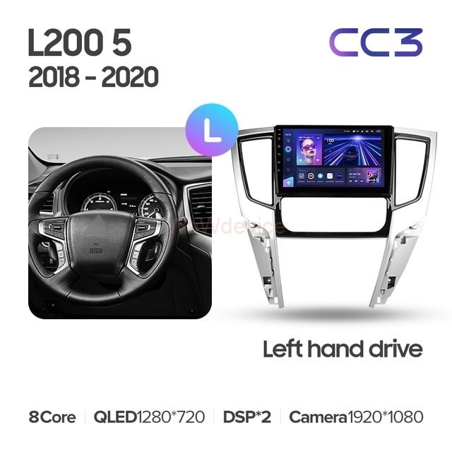 Штатная магнитола Teyes CC3 360 6/128 Mitsubishi L200 5 (2018-2020) F2 Левый руль