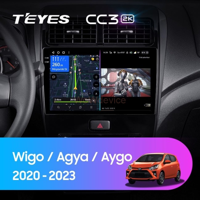 Штатная магнитола Teyes CC3 2K 4/32 Toyota Wigo/Agya (2020-2023) Штатная магнитола Teyes CC3 2K 4/32 Toyota Wigo/Agya (2020-2023)