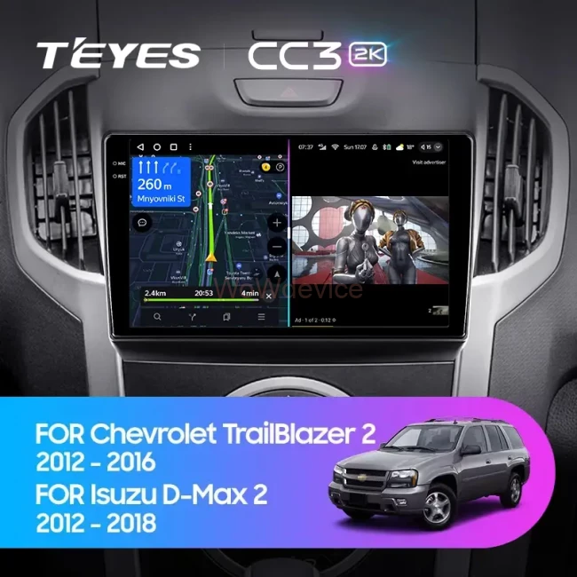 Штатная магнитола Teyes CC3 2K 4/64 Chevrolet TrailBlazer 2 (2012-2015)