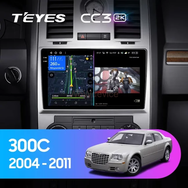 Штатная магнитола Teyes CC3 2K 6/128 Chrysler 300C 1 (2004-2011)