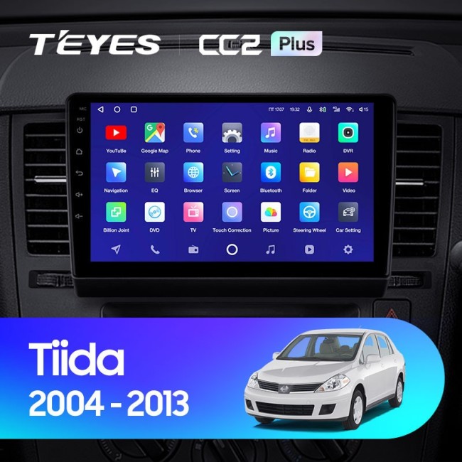 Штатная магнитола Teyes CC2 Plus 3/32 Nissan Tiida C11 (2004-2013) F1