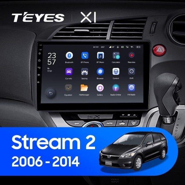 Штатная магнитола Teyes X1 4G 2/32 Honda Stream 2 (2006-2014) правый руль
