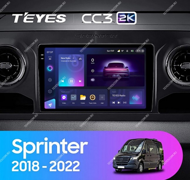 Штатная магнитола Teyes CC3 2K 4/64 Mercedes-Benz Sprinter (2018-2022)