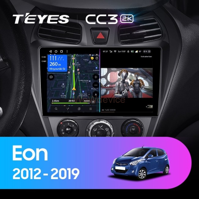 Штатная магнитола Teyes CC3 2K 360 6/128 Hyundai Eon (2012-2019) Штатная магнитола Teyes CC3 2K 360 6/128 Hyundai Eon (2012-2019)