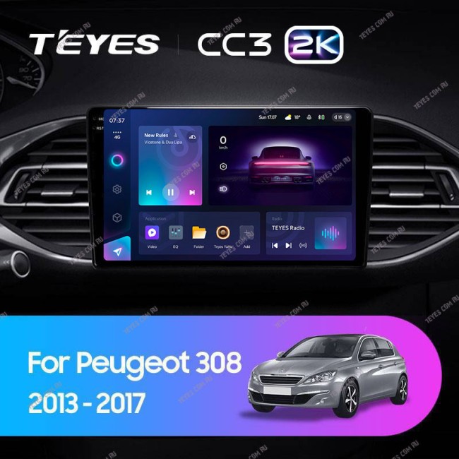 Штатная магнитола Teyes CC3 2K 3/32 Peugeot 308 T9 308S (2013-2017)