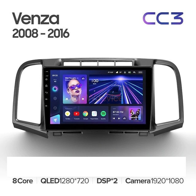 Штатная магнитола Teyes CC3 6/128 Toyota Venza 2008-2016