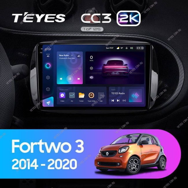 Штатная магнитола Teyes CC3 2K 3/32 Mercedes Benz Smart Fortwo 3 C453 A453 W453 (2014-2020)