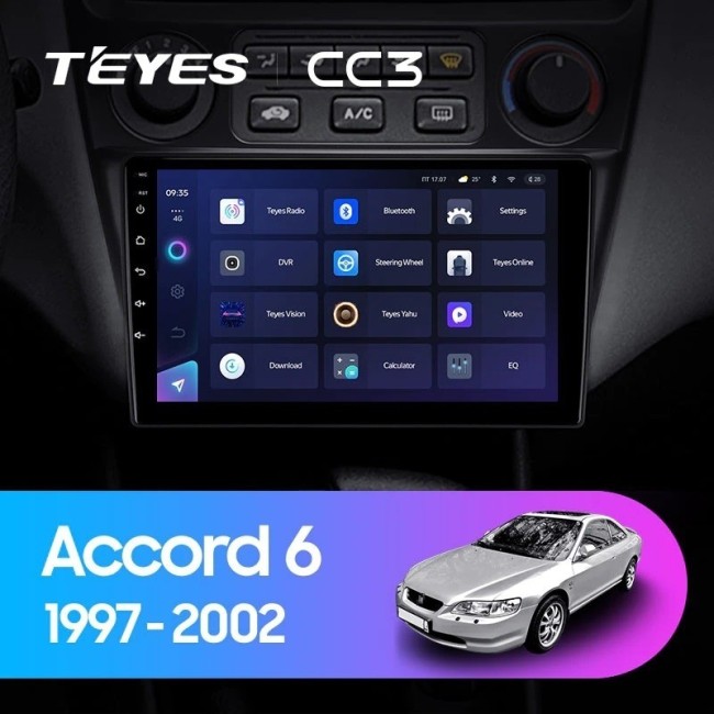 Штатная магнитола Teyes CC3 360 6/128 Honda Accord 6 (1997-2002)