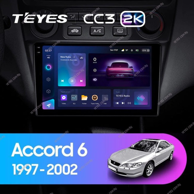 Штатная магнитола Teyes CC3 2K 3/32 Honda Accord 6 (1997-2002)