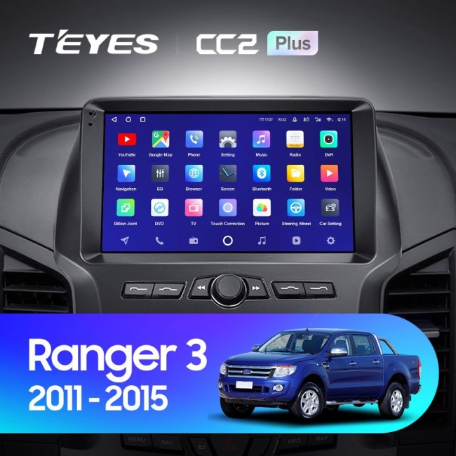 Штатная магнитола Teyes CC2 Plus 3/32 Ford Ranger 3 (2011-2015)