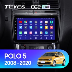 Штатная магнитола Teyes CC2 Plus 6/128 Volkswagen Polo 5 (2008-2020)