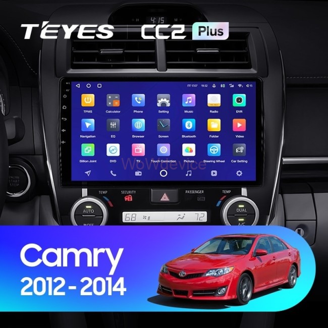 Штатная магнитола Teyes CC2L Plus 1/16 Toyota Camry 7 XV 50 55 (2012-2014) Америка