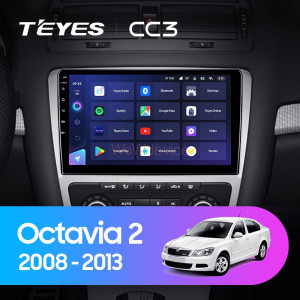 Штатная магнитола Teyes CC3L 4/32 Skoda Octavia 2 A5 (2008-2013) Серая