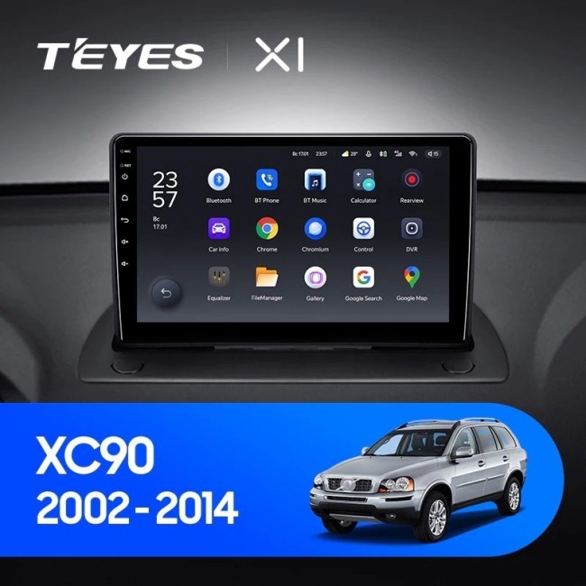 Штатная магнитола Teyes X1 4G 2/32 Volvo XC90 Тип-C (2002-2014)