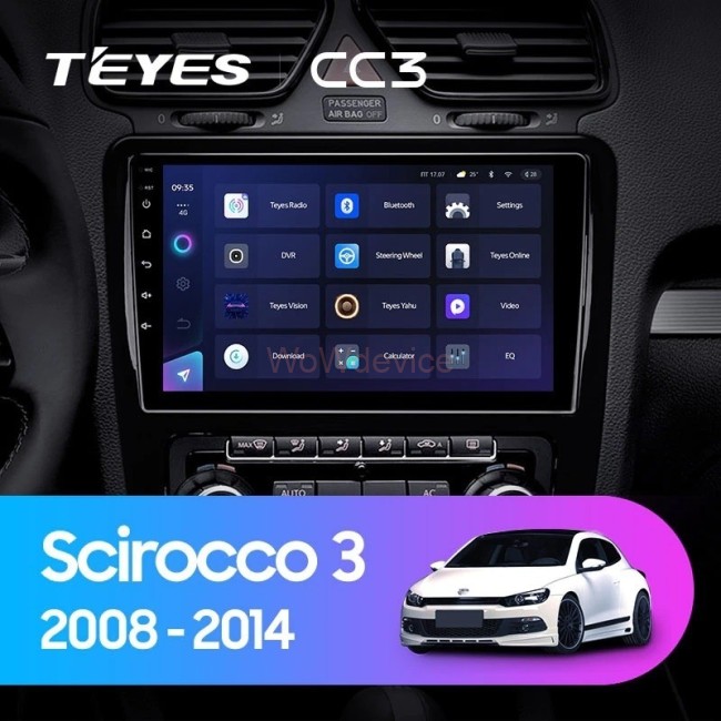 Штатная магнитола Teyes CC3 360 6/128 Volkswagen Scirocco (2008-2014) F1