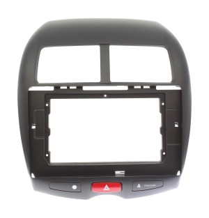 Рамка магнитолы 10.2" (цв.Черный) для MITSUBISHI ASX, RVR, Outlander Sport 2010-2016 / PEUGEOT (4008) 2012-2017 / CITROEN C4 Aircross 2012-2017