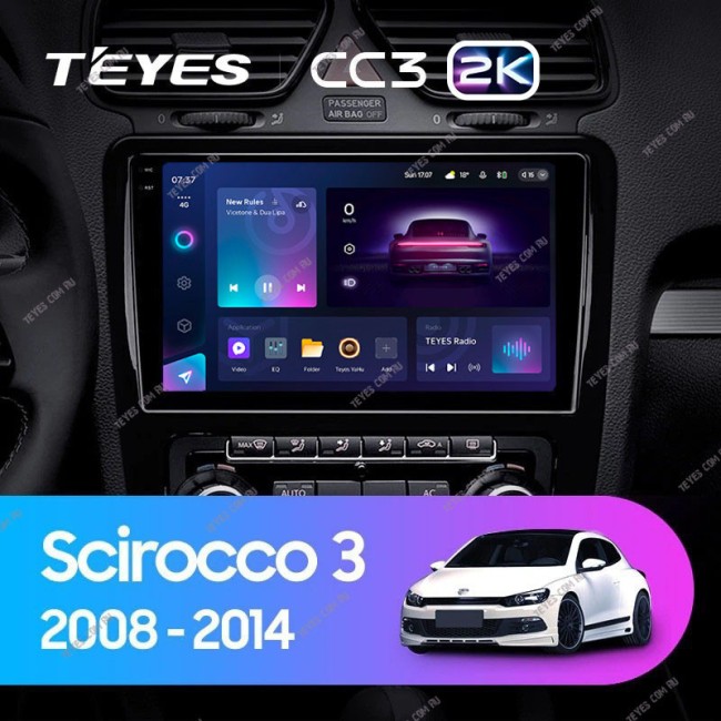 Штатная магнитола Teyes CC3 2K 3/32 Volkswagen Scirocco (2008-2014) F1